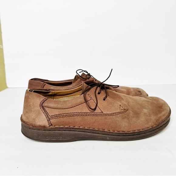 Birkenstock Footprints Tan Leather Lace Up Oxford Clogs Size 42 11 Women’s - Picture 2 of 6